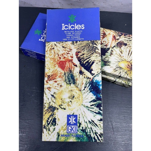 Lot of 3 Boxes Vintage Icicles Trim-A-Tree Foil Silver Christmas Tree Tinsel NOS - Picture 4 of 10